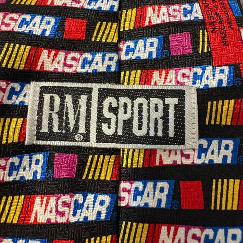 Nascar Tie Mens Neck‎ tie Sport Nascar Logo Squares Men's Tie black multi color